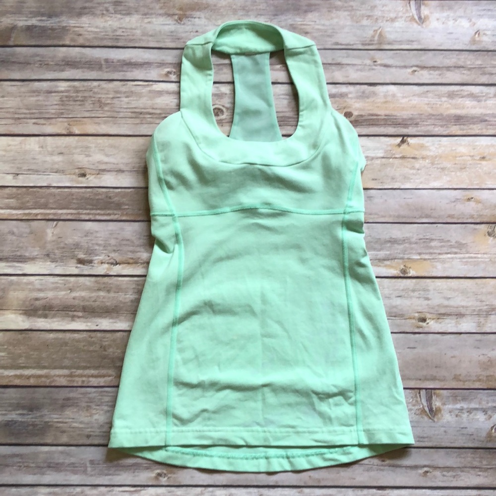 Lululemon Lime Green Racerback Athletic Tank Top 4